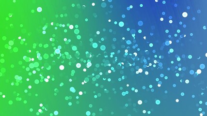 Abstract Green Blue Gradient Background with Shimmering Particles