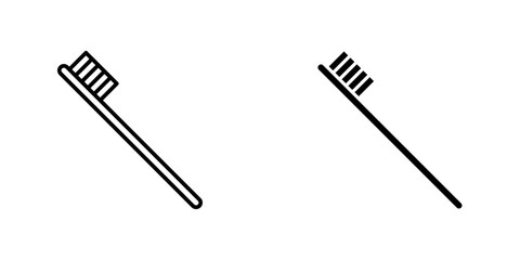 Toothbrush flat simple vector icons illustration set.