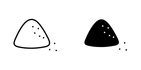 Mound flat simple vector icons illustration set.