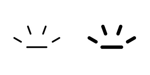 Keyboard brightness flat simple vector icons illustration set.