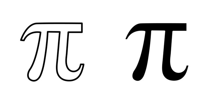 Pi flat simple vector icons illustration set.