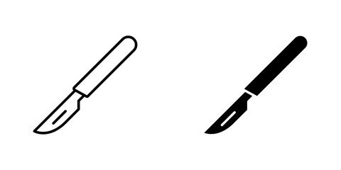 Scalpel flat simple vector icons illustration set.