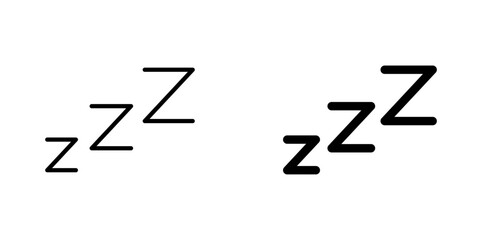 Snooze flat simple vector icons illustration set.