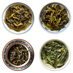 Fototapeta premium Porcelain Gaiwan Steaming Jasmine Tea - Top View