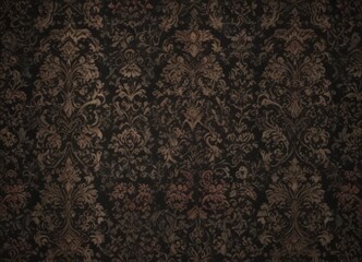 Intricate damask, dark floral pattern  Seamless gothic wallpaper texture , motif, photo