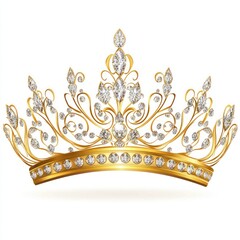 Ornate golden crown with sparkling gems