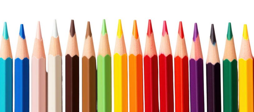 PNG Colored pencils laying in row backgrounds order