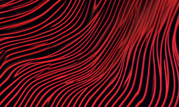 Red and black abstract background with flowing lines, vector illustration, dark blue background, high resolution, highly detailed, vector graphics, detailed digital art style, red and orange color sch