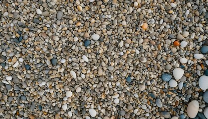 Beach Pebble Texture Colorful Stones and Seashells Background