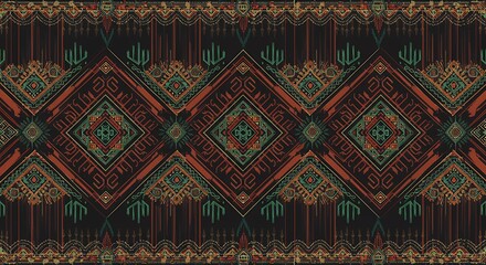 seamless professionally designed high-resolution ethnic geometric vector pattern suitable use fabric curtains carpets wallpaper folk art design available as PNG illustration creative cultural