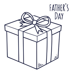 Father’s Day Gift Box—Line Art Illustration for June Event	