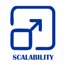 scalability icon vector with simple design
