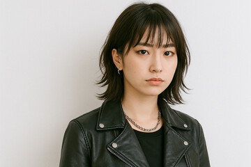 ヘアモデル 女性 ポートレート ナチュラル 美しさ シンプル 明るい 素材 背景 清潔感 スタイリング 美容 ヘアーアレンジ ヘルシー ブランディング プロモーション イメージアップ