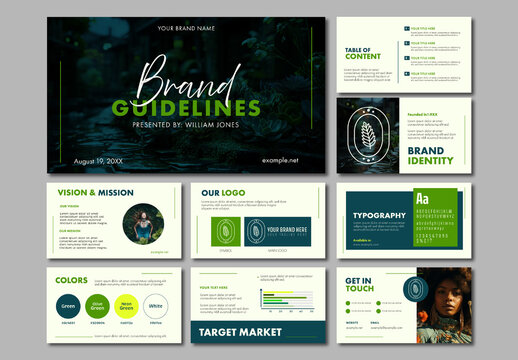 Green Professional Corporate Brand Guidelines Presentation