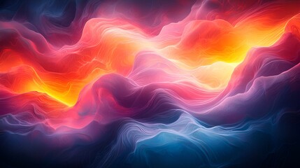 Obraz premium Abstract colorful swirling energy waves.