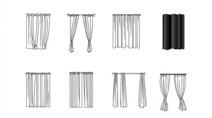 Window curtain styles, interior design guide