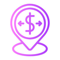 money exchange gradient icon