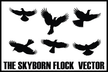 The Skyborn Flock Vector Bundle – Flying Bird Silhouette Clipart for Cricut, Sublimation, and Graphic Design

