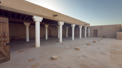 Fototapeta premium A mosque in the city of At-Turaif, Riyadh, Ad-Diriyah