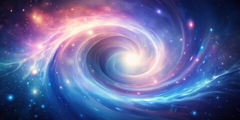 Celestial Vortex A swirling nebula of vibrant cosmic dust and radiant starlight, a mesmerizing display of ethereal energy and celestial beauty.