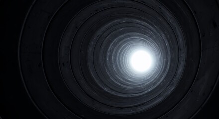 striking conceptual 3D illustration of dark tunnel gradually opening toward radiant bright exit symbolizing hope faith future opportunities freedom captured high resolution as metaphorical business