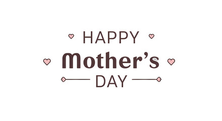 Minimalist Mother's Day Typography PNG
