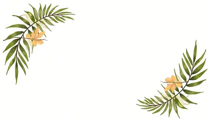 frame of bamboo leaves