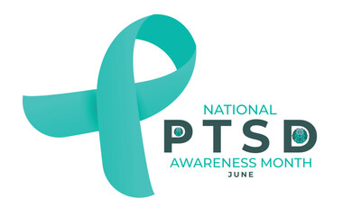 National PTSD Awareness Month. background, banner, card, poster, template. Vector illustration.