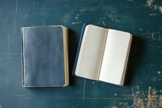 vibrant image of blank notebooks with different sizes