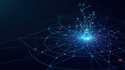 abstract blue background with stars