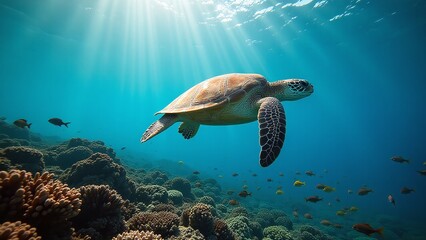 Obraz premium World Turtle Day awareness, marine conservation, healthy oceans, global protection