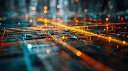 Abstract blurred lights, a colorful bokeh background for festive designs and modern art