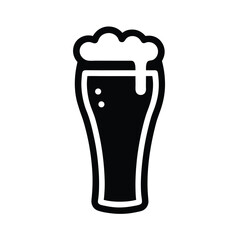 Beer Stencil Icon Vector Illustration