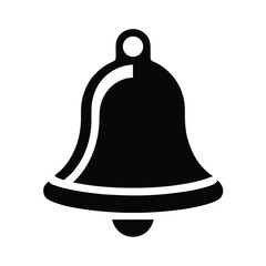 Bell Stencil Icon Vector Illustration