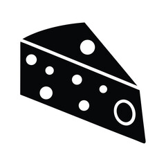 Cheese Wedge Icon Vector Illustration