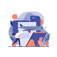 Flight cancellations causing travelers to stress in an office setting  