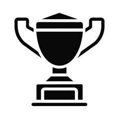 Ice Hockey Trophy Stencil Icon Vector Illustration