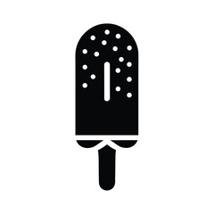 Popsicle Stencil Icon Vector Illustration
