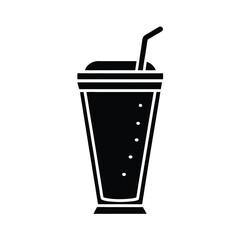 Smoothie Stencil Icon Vector Illustration