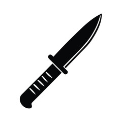 Tanto Knife Stencil Icon Vector Illustration