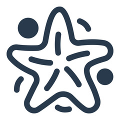 Starfish with Doodle Waves and Bubbles