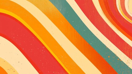 retro vintage 70s style stripes background poster lines.
