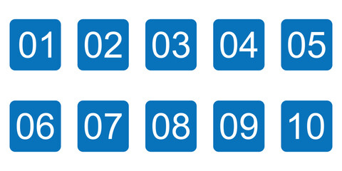 set of numbers and symbols icons. number icon.