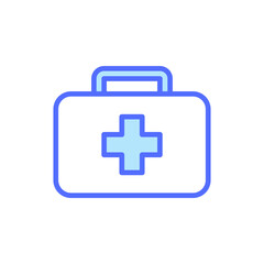 First Aid Icon Depicting Medical Supplies in a Compact Case for Emergency Situations