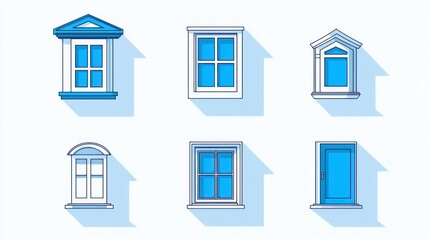 Six window and door styles; architectural design