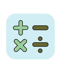 Obraz premium Math Symbols Icon