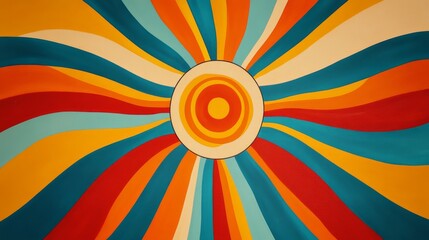 sunburst retro vibes graphic print groovy background 