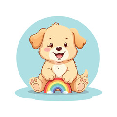 Cute Dog - Adorable Puppy Vector Ilustration Design Good for Kids Tshirt