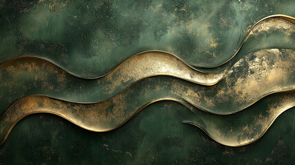 Fototapeta premium Swirls Velvet Gold Moss Rich Antique Vintage-Inspire