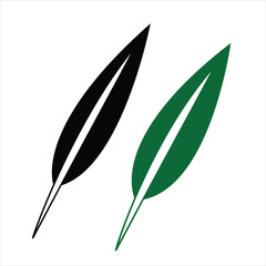 Art & Illustration leaf green black design